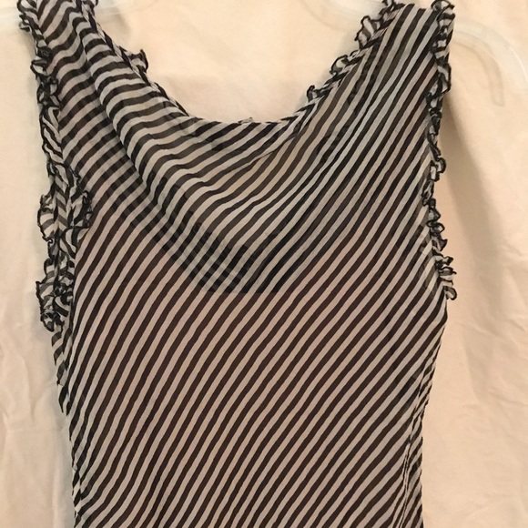 BCBG Maxazria Black & white striped top - Picture 2 of 6